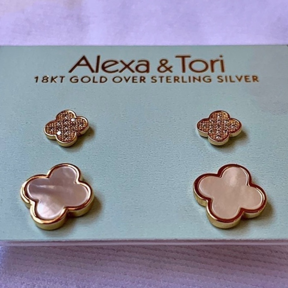 ❌SOLD❌ Alexa & Tori 18K Sterling Silver Earrings - Picture 11 of 12